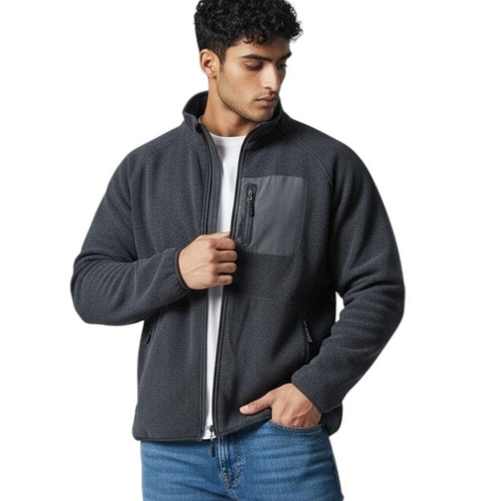 Stillwater Supply Co. Men's Full Zip Jacket, Dark Gray, Size 2X